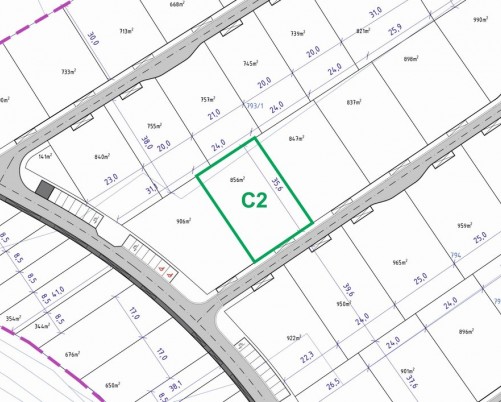 Prodej stavební parcely C2 / Olomouc - Chomoutovv
