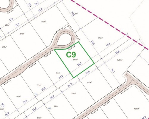 Prodej stavební parcely C9 / Olomouc - Chomoutov